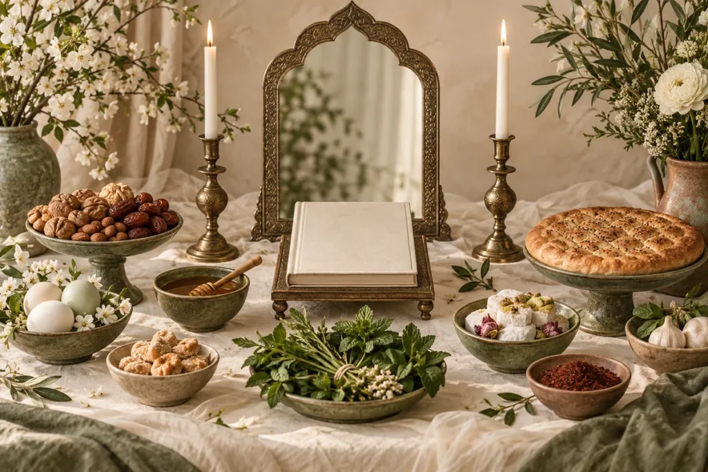 چیدمان مفهومی اجزای رایج سفره عقد
