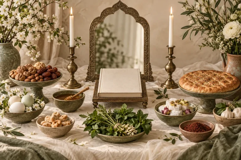 چیدمان مفهومی اجزای رایج سفره عقد